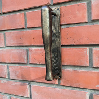 Hand Forged Baseball Bat Door Handle: Metal Barn Door Pull