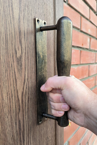 Hand Forged Baseball Bat Door Handle: Metal Barn Door Pull