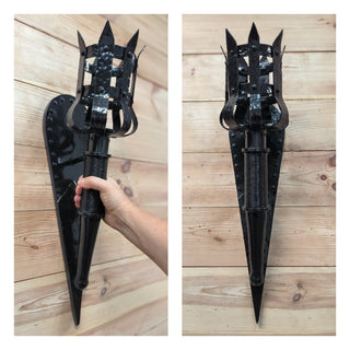 Wrought Iron Wall Sconce: Medieval Torch Lamp
