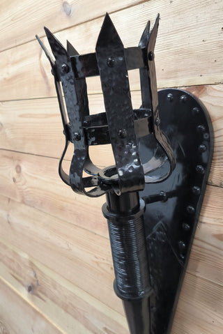 Wrought Iron Wall Sconce: Medieval Torch Lamp