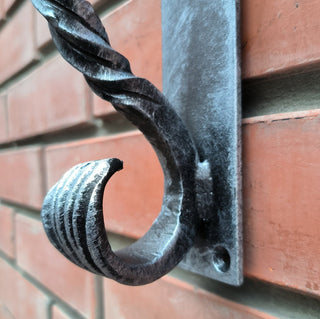 Hand Forged Steel Horse Barn Door Handle: Rustic Stable Decor