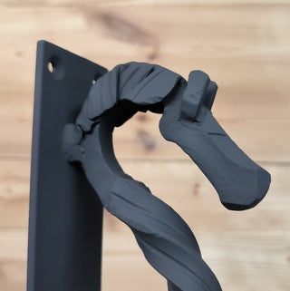 Hand Forged Horse Door Handle: Wrought Iron Barn Decor