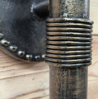 Hand Forged Metal Wall Sconce: Bronze Black Sconce Lamp