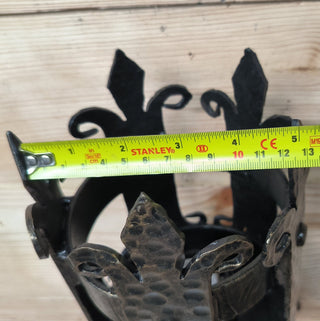 Hand Forged Metal Viking Torch Wall Sconce - Bronze Interior Light