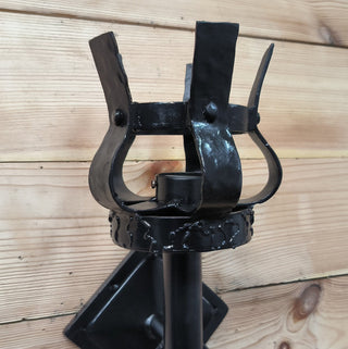 Hand Forged Black Metal Wall Sconce Lamp
