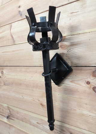 Hand Forged Black Metal Wall Sconce Lamp