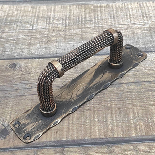 Hand Forged Barn Door Handle: Twisted Metal Gate Handle