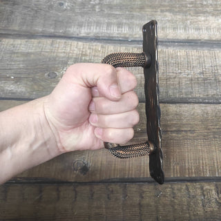 Hand Forged Barn Door Handle: Twisted Metal Gate Handle