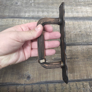 Hand Forged Barn Door Handle: Twisted Metal Gate Handle