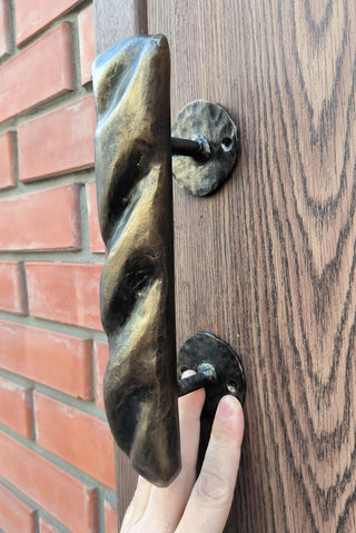 Hand Forged Metal Door Handle: Cafe, Bakery, Barn Door
