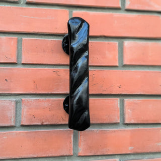 Hand Forged Metal Door Handle: Custom Bakery Cafe Decor