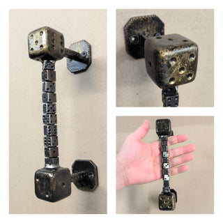Dice Cube Front Door Handle: Metal Barn Door Decor