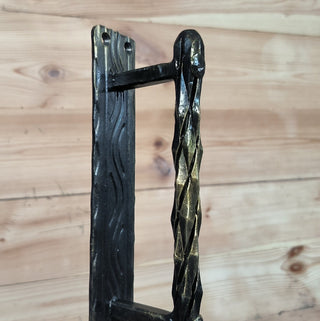 Hand Forged Wrought Iron Door Handle: Barn Door Decor