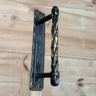 Hand Forged Wrought Iron Door Handle: Barn Door Decor