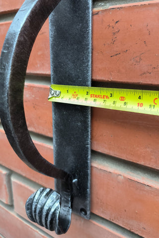 Hand Forged Steel Horse Barn Door Handle: Rustic Stable Decor