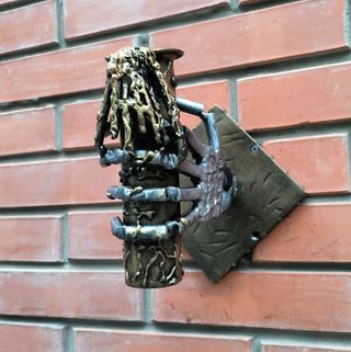 Handmade Gothic Wall Sconce: Iron Torch Light Fixture