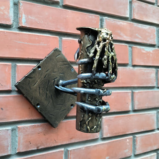Handmade Gothic Wall Sconce: Iron Torch Light Fixture