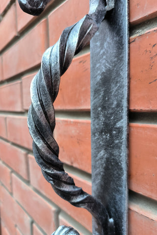 Hand Forged Steel Horse Barn Door Handle: Rustic Stable Decor