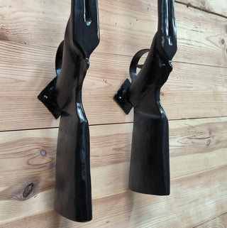 A pair of door handles, Shotgun, Rifle, Gun,The hunter's door handles, Barn door handle,Front door handle, Metal handle, Door decor