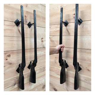 A pair of door handles, Shotgun, Rifle, Gun,The hunter's door handles, Barn door handle,Front door handle, Metal handle, Door decor