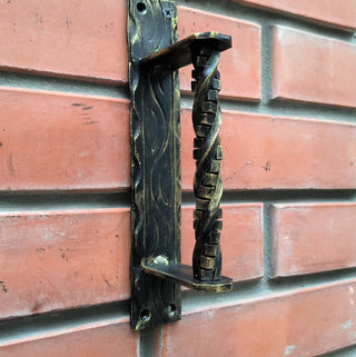 Hand Forged Wrought Iron Door Handle: Barn Door Decor
