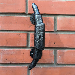 Hand Forged Metal Bread Roll Door Handle: Bakery Cafe Barn Decor