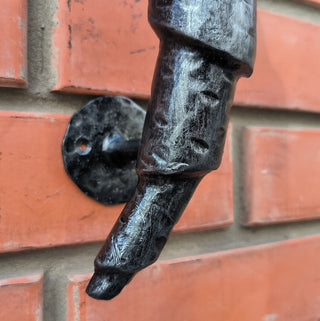 Hand Forged Metal Bread Roll Door Handle: Bakery Cafe Barn Decor