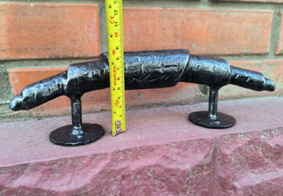 Hand Forged Metal Bread Roll Door Handle: Bakery Cafe Barn Decor