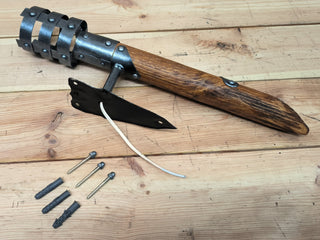 RESERVED Hand Forged Viking Wall Sconce Torch: Medieval Style Lantern Silver