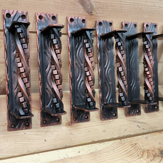 Hand Forged Wrought Iron Door Handle: Barn Door Decor