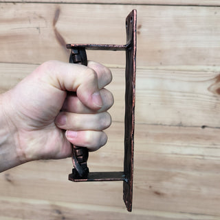Hand Forged Wrought Iron Door Handle: Barn Door Decor