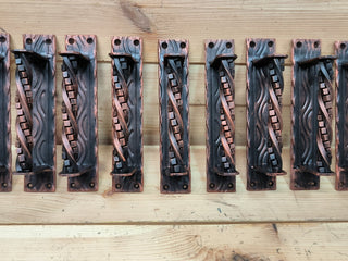 Hand Forged Wrought Iron Door Handle: Barn Door Decor