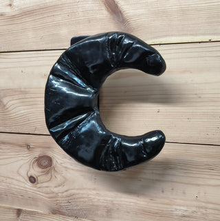 Hand Forged Croissant Door Handle: Bakery Cafe Decor
