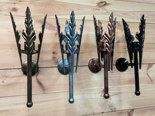 Handmade Wrought Iron Wall Sconce: Rustic Metal Light Fixture, available in 4 finishes