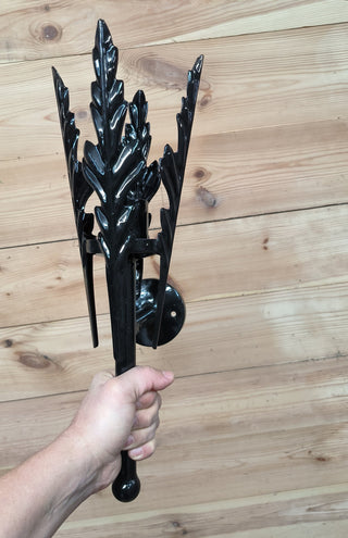 Handmade Wrought Iron Wall Sconce: Rustic Metal Light Fixture, available in 4 finishes