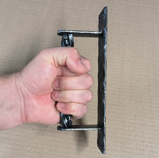 Hand Forged Wrought Iron Door Handle: Barn Door Decor