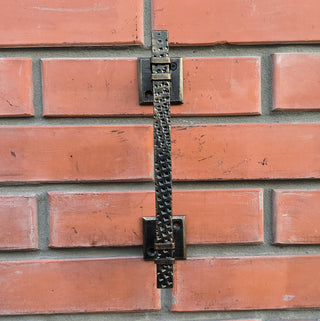 Hand Forged Wrought Iron Door Handle: Rustic Barn Door Decor