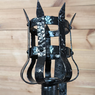 Gothic sconce, Metal wrought iron sconce, Torch wall lamp, Medieval style light fixture