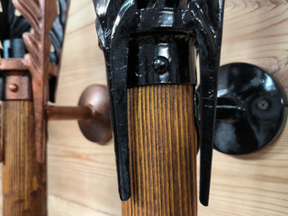 Hand Forged Wrought Iron Wall Sconce: Rustic Medieval Torch Light