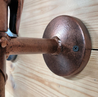 Hand Forged Wrought Iron Wall Sconce: Rustic Medieval Torch Light