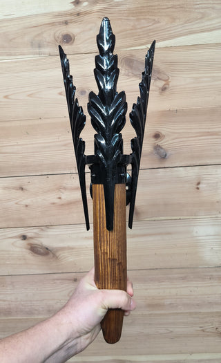 Hand Forged Wrought Iron Wall Sconce: Rustic Medieval Torch Light