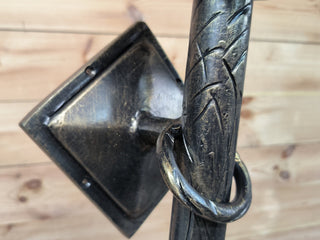 Hand Forged Metal Viking Torch Wall Sconce - Bronze Interior Light