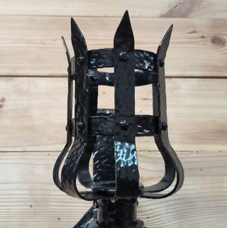 Metal wrought iron sconce, Torch wall lamp, Medieval style light fixture