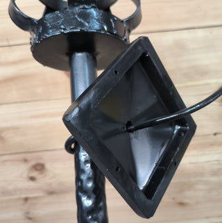 Hand Forged Black Metal Wall Sconce Lamp