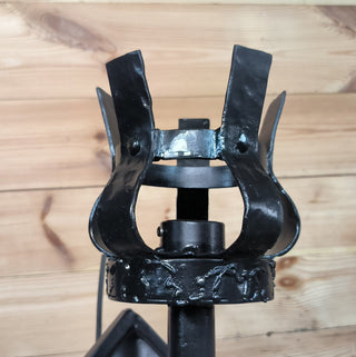 Hand Forged Black Metal Wall Sconce Lamp