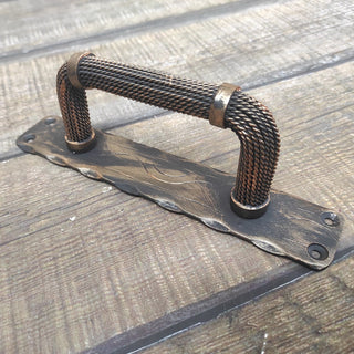 Hand Forged Barn Door Handle: Twisted Metal Gate Handle
