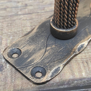 Hand Forged Barn Door Handle: Twisted Metal Gate Handle