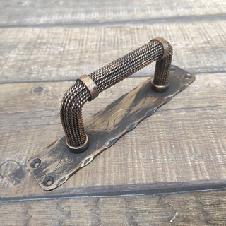 Hand Forged Barn Door Handle: Twisted Metal Gate Handle