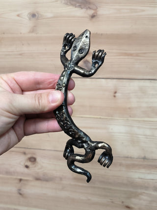 Hand Forged Steel Lizard Door Handles - Set of 2