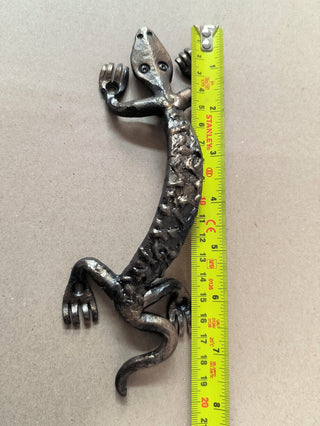 Hand Forged Steel Lizard Door Handles - Set of 2